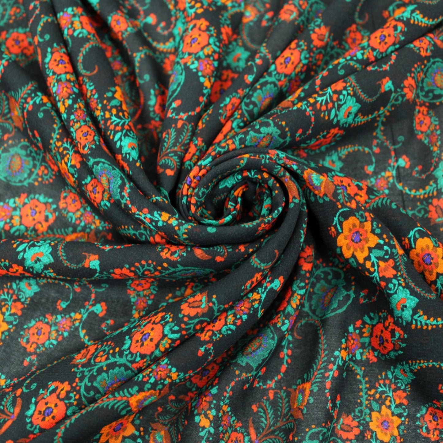 Tissu voile viscose - imprimé fleuri - photo 1/5 | So Tissus