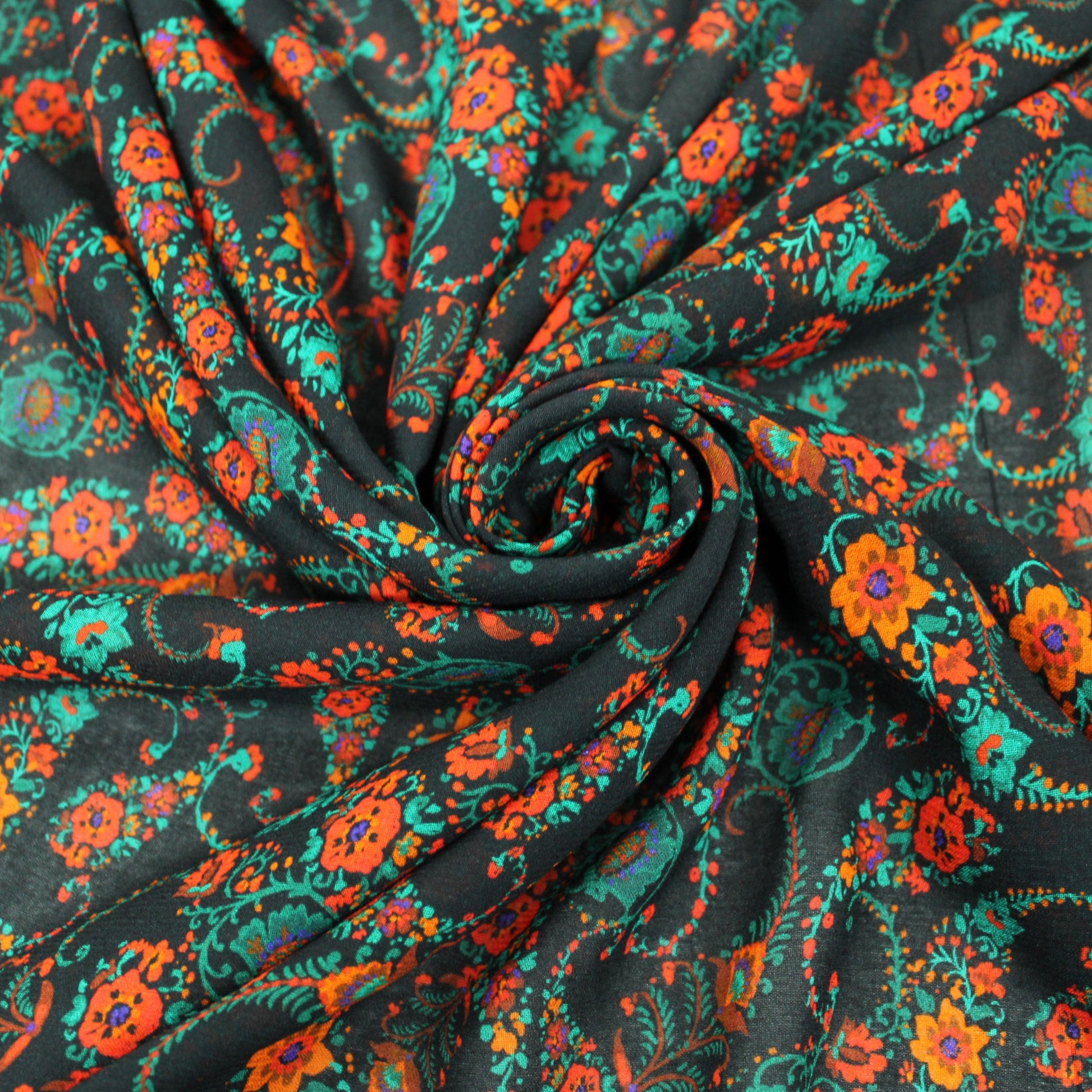 Tissu voile viscose - imprimé fleuri - photo 1/5 | So Tissus