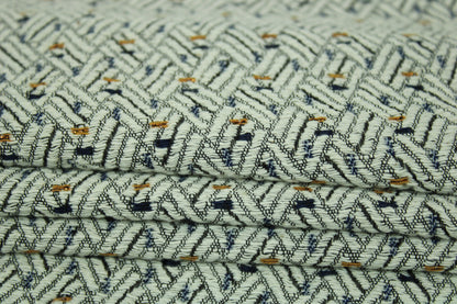 Tissu brocart - motif moucheté - ton écru - photo 2/5 | So Tissus