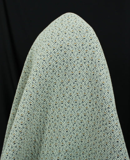 Tissu brocart - motif moucheté - ton écru - photo 3/5 | So Tissus