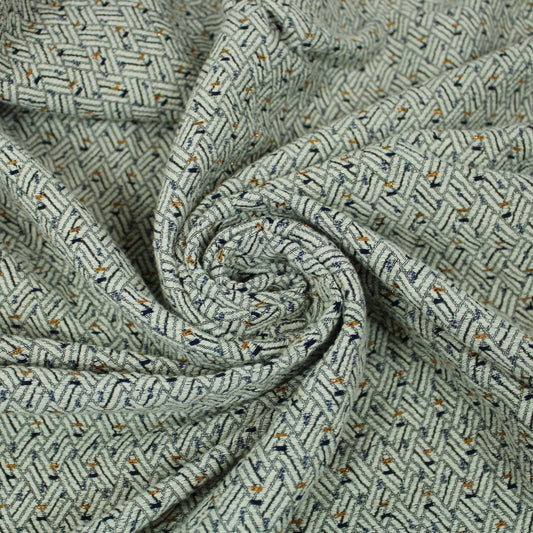 Tissu brocart - motif moucheté - ton écru - photo 1/5 | So Tissus