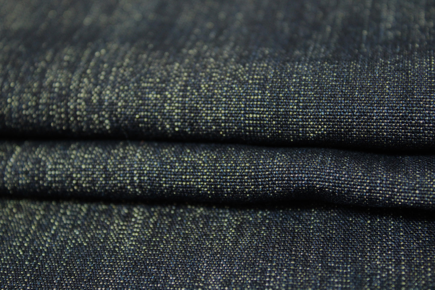 Tissu toile japonaise - denim - gris foncé et doré - photo 2/3 | So Tissus