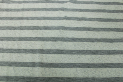 Tissu maille jersey - à rayures - gris et blanc - photo 5/5 | So Tissus