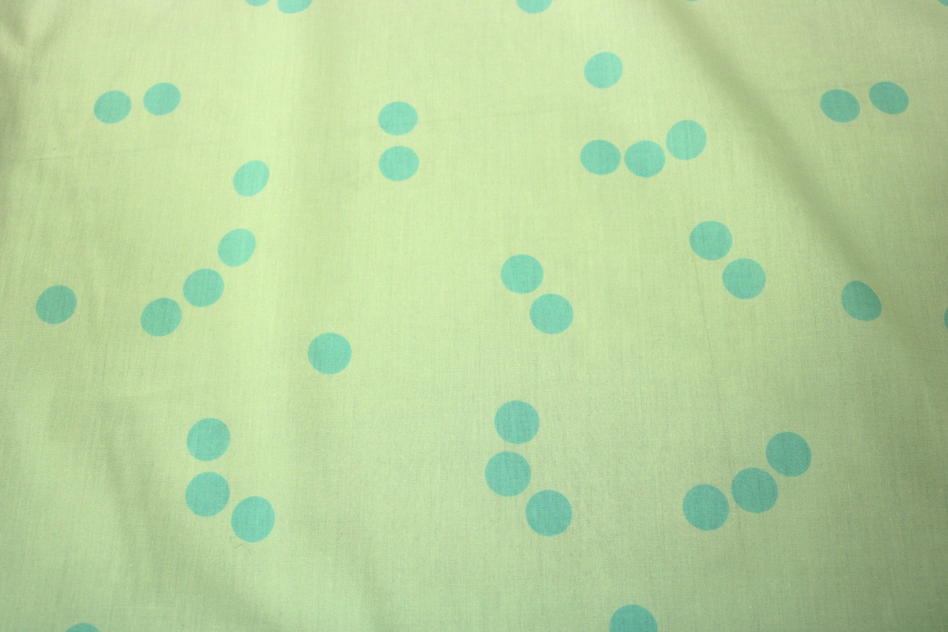 Tissu popeline coton - à pois - jaune pâle et bleu - photo 5/5 | So Tissus