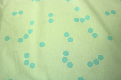 Tissu popeline coton - à pois - jaune pâle et bleu - photo 5/5 | So Tissus