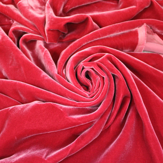 Tissu velours lisse - rose bonbon - photo 1/3 | So Tissus