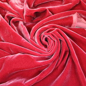Tissu velours lisse - rose bonbon