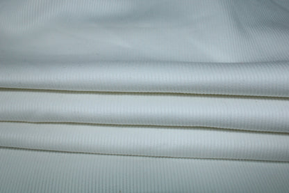Tissu gabardine coton côtelé - blanc - photo 2/4 | So Tissus