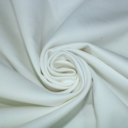 Tissu gabardine coton côtelé - blanc - photo 1/4 | So Tissus