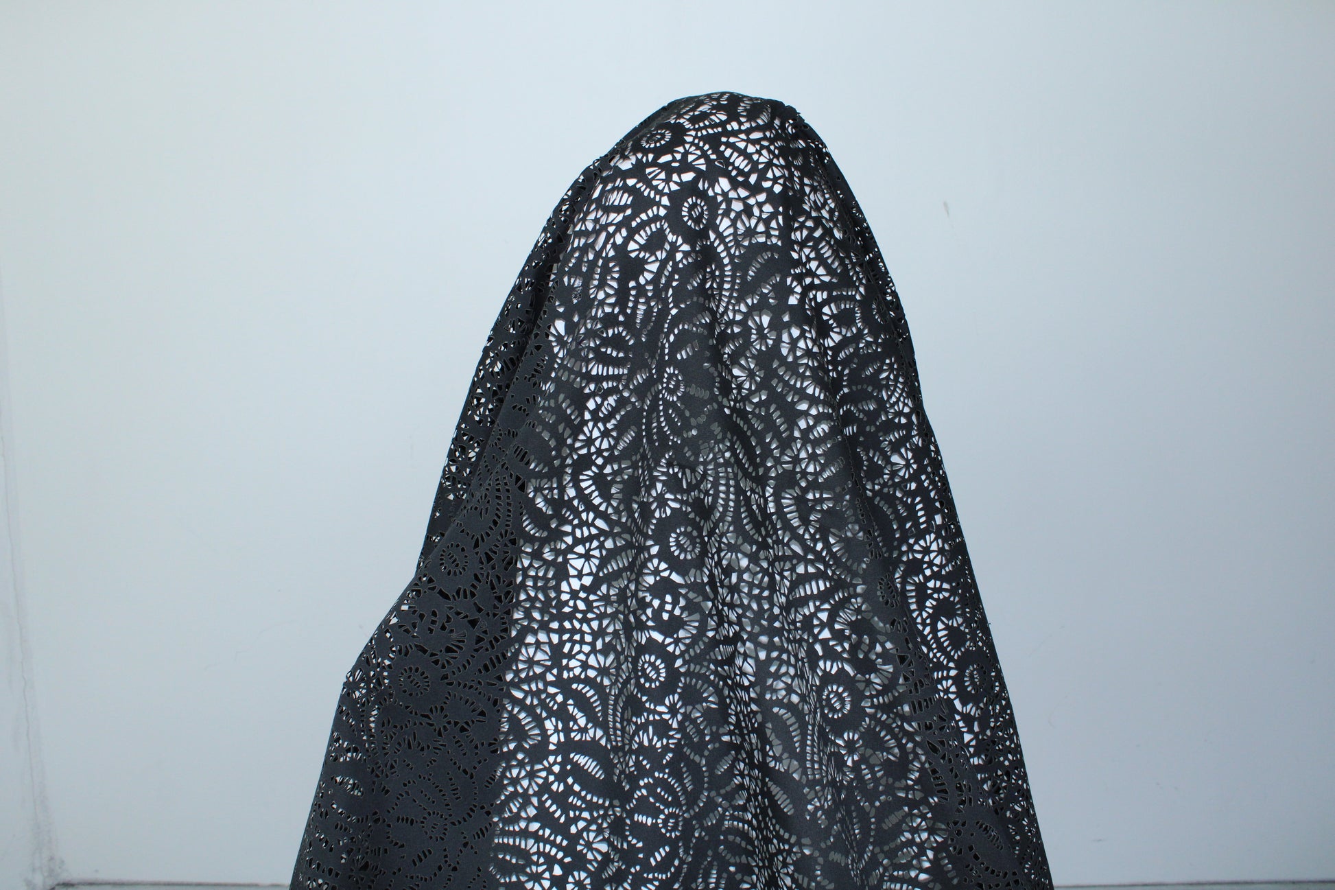 Tissu broderie anglaise au laser - noir - photo 3/5 | So Tissus
