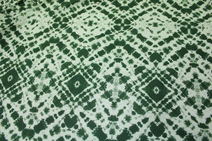 Tissu popeline coton - tie and dye - blanc et kaki - photo 5/5 | So Tissus