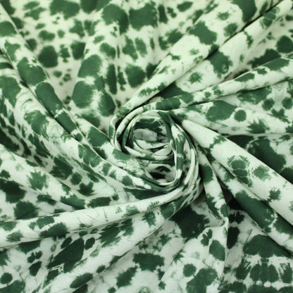 Tissu popeline coton - tie and dye - blanc et kaki - photo 1/5 | So Tissus