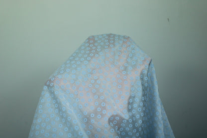 Tissu voile de coton - imprimé à pois - bleu ciel - photo 6/6 | So Tissus