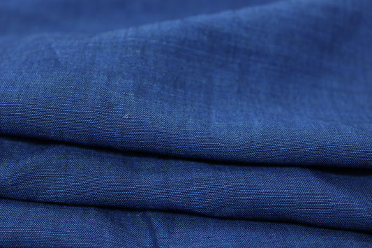 Tissu lin - bleu jean - photo 2/3 | So Tissus