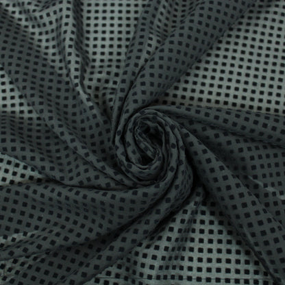 Tissu dévoré - motif géométrique - noir - photo 1/5 | So Tissus