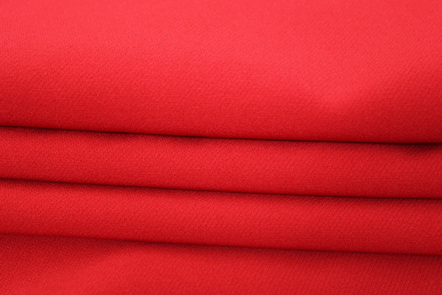 Tissu crêpe stretch - rouge