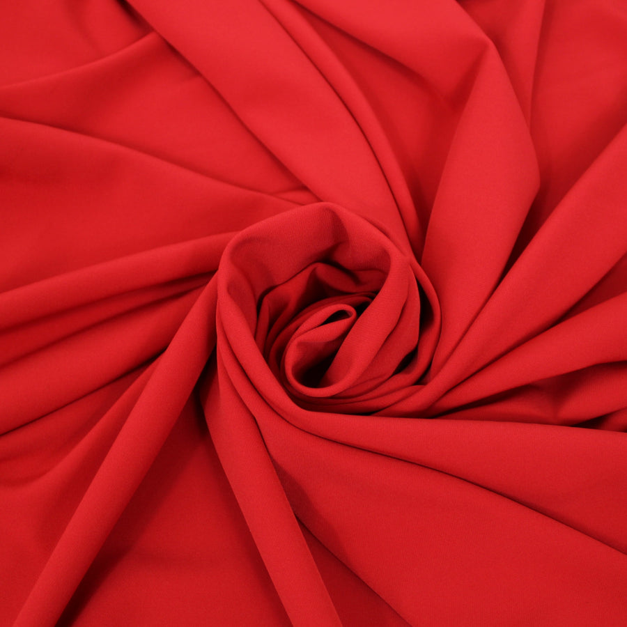 Tissu crêpe stretch - rouge
