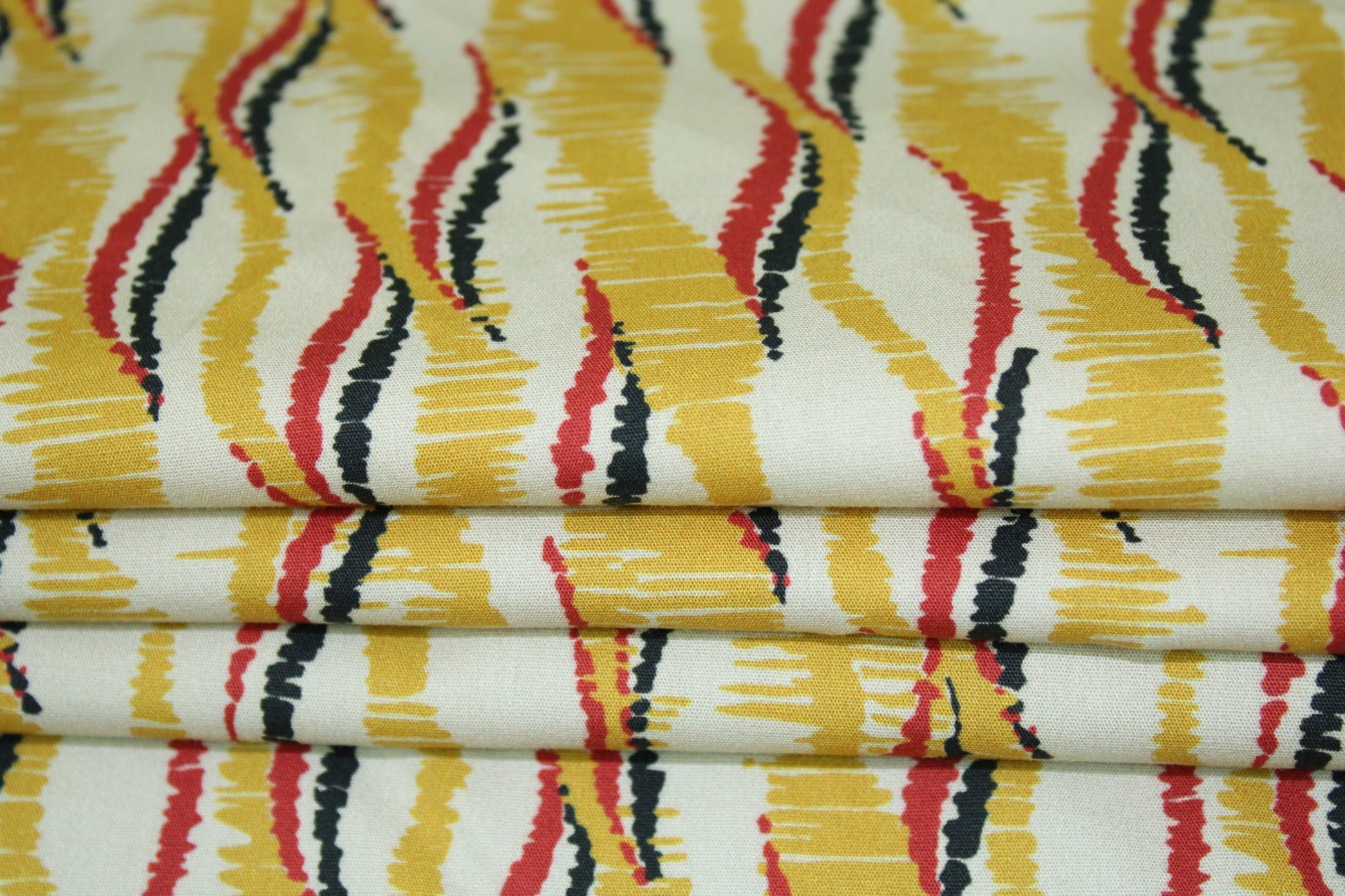 Tissu popeline coton - imprimé ondulé - photo 2/5 | So Tissus