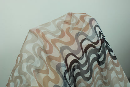 Tissu mousseline de soie- imprimé ondulation - photo 6/6 | So Tissus