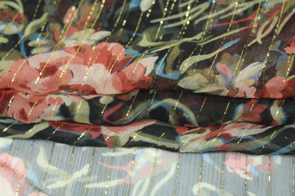 Tissu mousseline soie - imprimé romantique - photo 2/5 | So Tissus