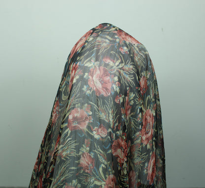 Tissu mousseline soie - imprimé romantique - photo 3/5 | So Tissus