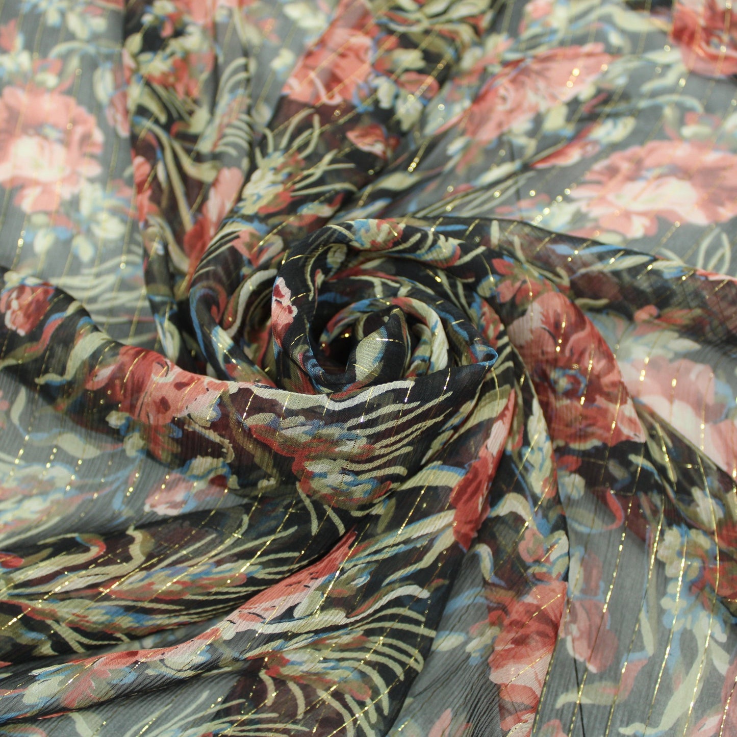 Tissu mousseline soie - imprimé romantique - photo 1/5 | So Tissus