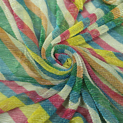 Tissu maille plissée - imprimé multicolores - photo 1/4 | So Tissus