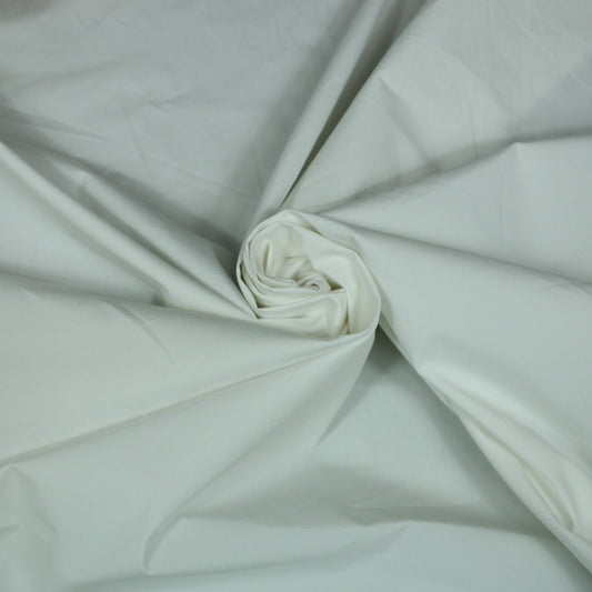 Tissu taffeta stretch de coton - blanc - photo 1/3 | So Tissus