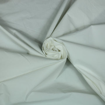 Tissu taffeta stretch de coton - blanc