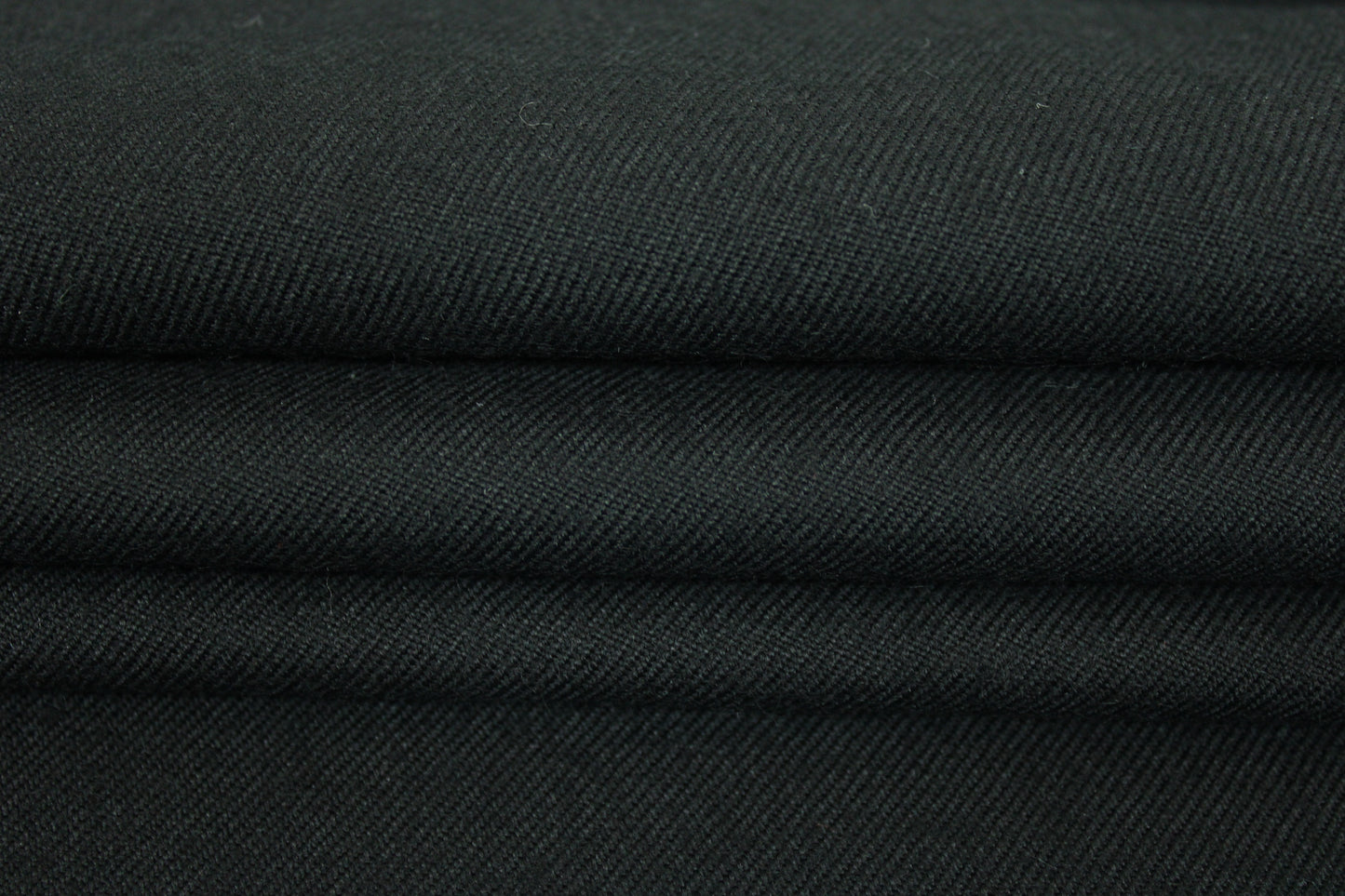 Tissu sergé de laine - noir - photo 2/3 | So Tissus