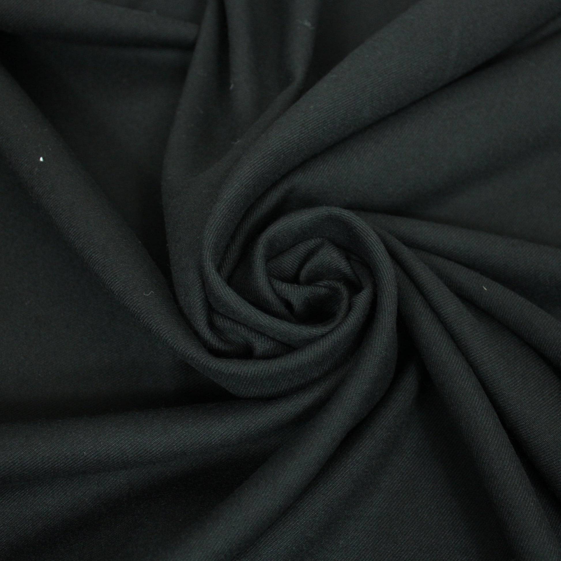 Tissu sergé de laine - noir - photo 1/3 | So Tissus