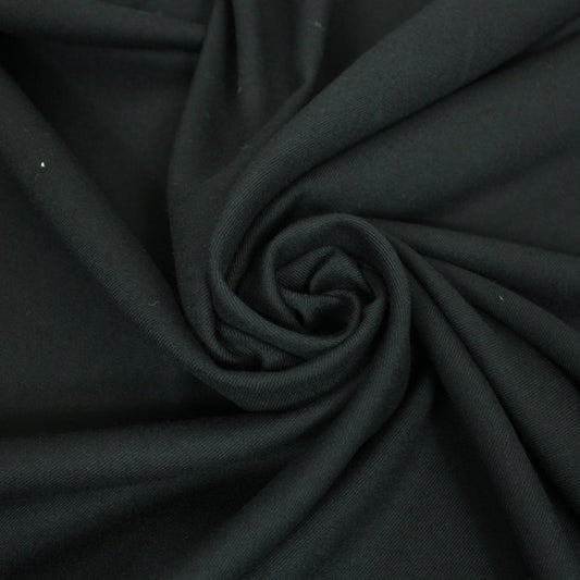 Tissu sergé de laine - noir - photo 1/3 | So Tissus