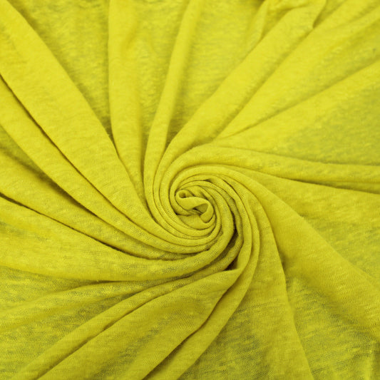 Tissu jersey de lin - jaune - photo 1/3 | So Tissus