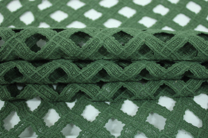 Tissu guipure à motif géométrique - kaki - photo 2/4 | So Tissus