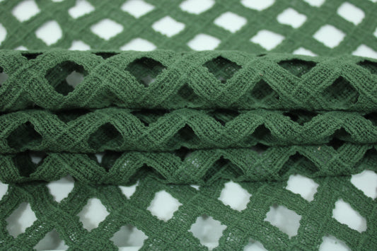 Tissu guipure à motif géométrique - kaki - photo 2/4 | So Tissus