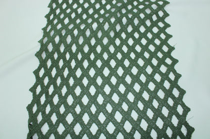 Tissu guipure à motif géométrique - kaki - photo 4/4 | So Tissus