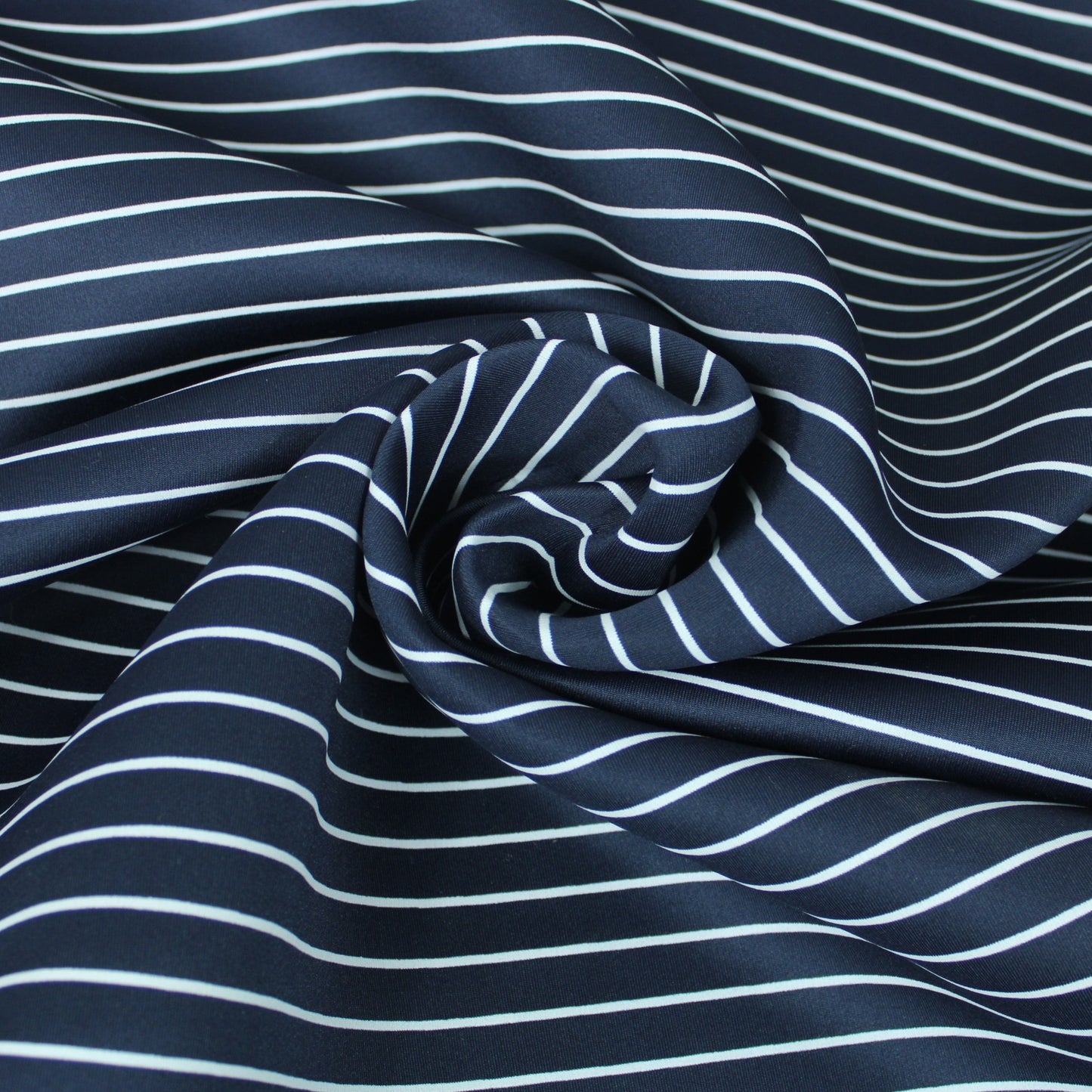 Tissu néoprène - à rayures - bleu marine et blanc - photo 1/4 | So Tissus
