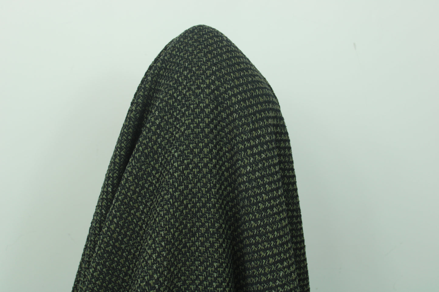 Tissu tweed coton - ton kaki et noir - photo 3/3 | So Tissus