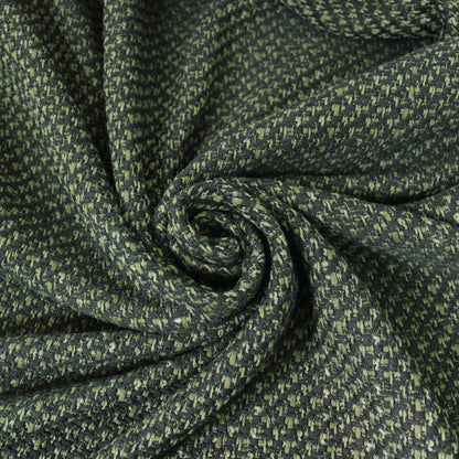 Tissu tweed coton - ton kaki et noir - photo 1/3 | So Tissus