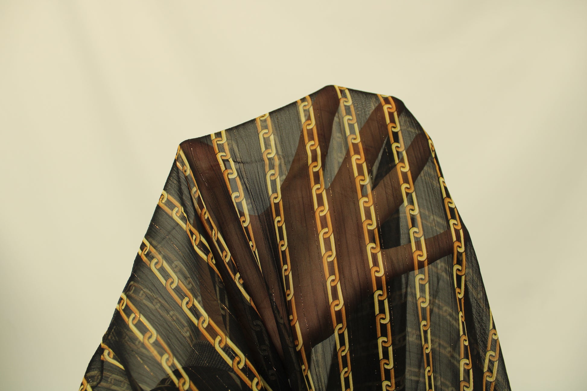 Coupon de 1.7 mètres - Mousseline - imprimé chaines - photo 4/6 | So Tissus