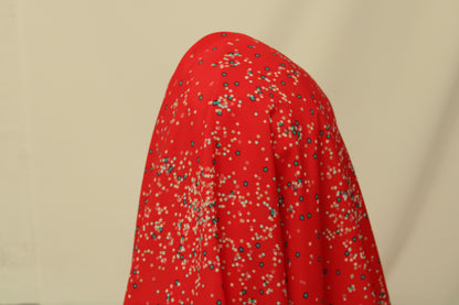 Coupon de 1,9 mètre - crêpe de chine polyester - imprimé petites étoiles - photo 3/4 | So Tissus