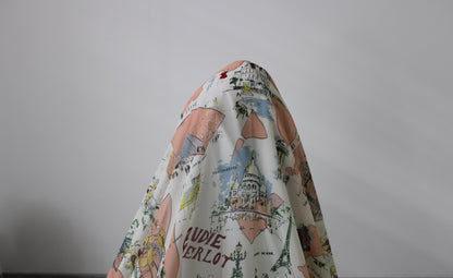 Coupon de 2,5 mètres - crêpe georgette - imprimé paris - photo 3/5 | So Tissus