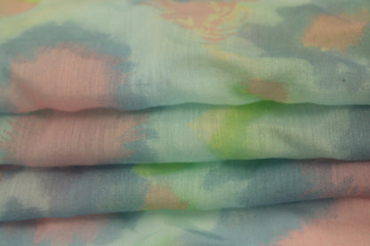 Coupon de 2,2 mètres - voile coton - imprimé tie and dye - photo 2/5 | So Tissus