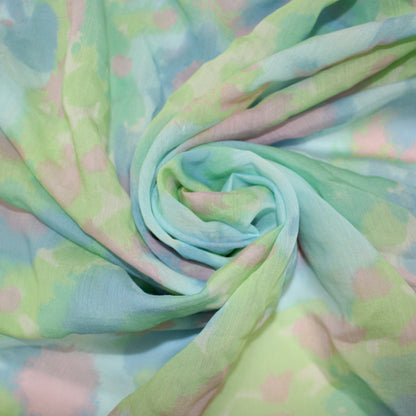 Coupon de 2,2 mètres - voile coton - imprimé tie and dye - photo 1/5 | So Tissus