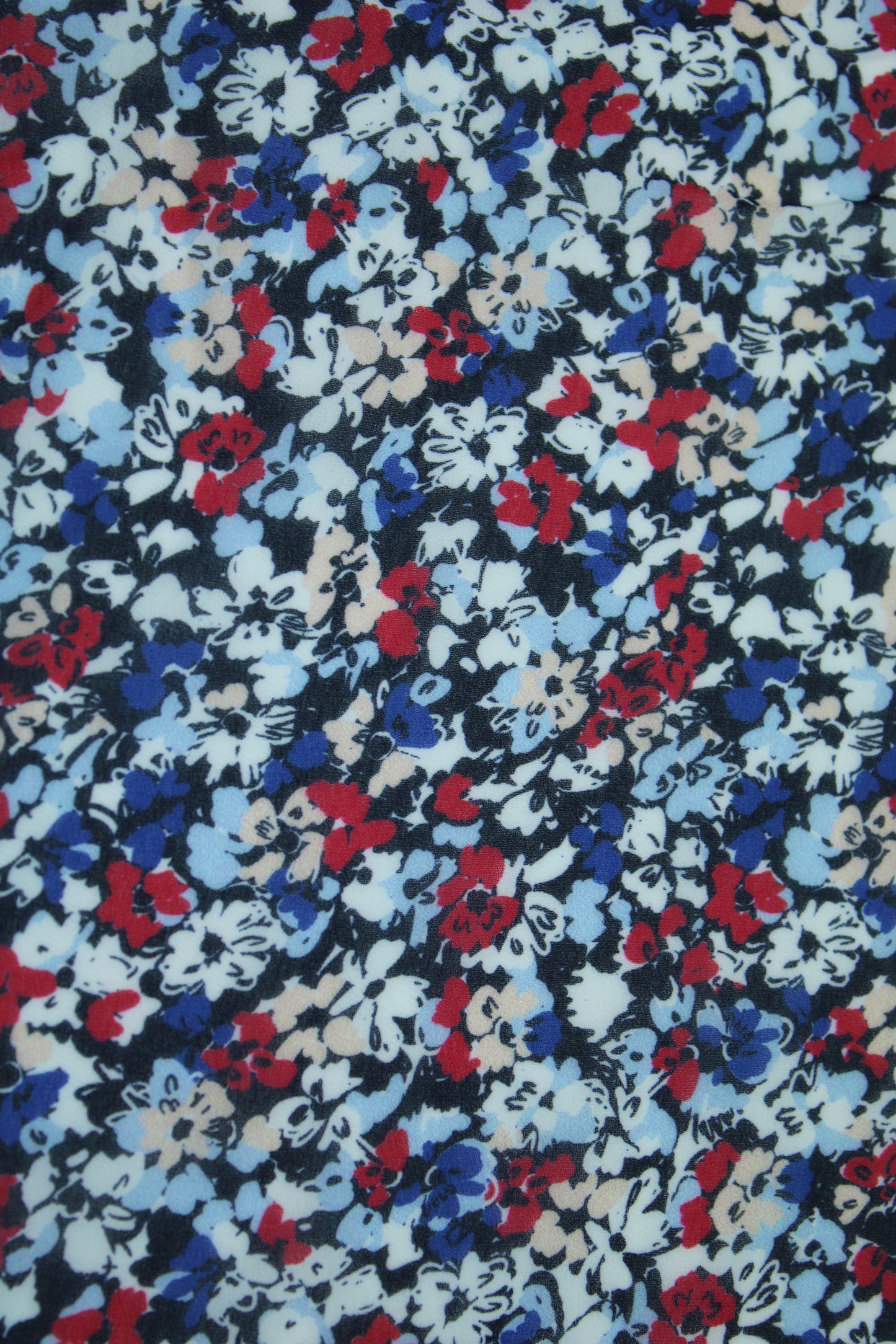 Coupon de 1,3 mètre - crêpe georgette polyester - imprimé fleuri - photo 4/4 | So Tissus