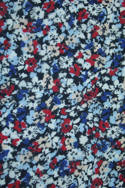 Coupon de 1,3 mètre - crêpe georgette polyester - imprimé fleuri - photo 4/4 | So Tissus