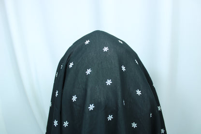 Coupon de 3 mètres - crêpe georgette polyester - imprimé fleurs blanches - photo 3/3 | So Tissus